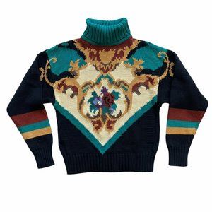 Vintage Cottagecore Lisa Nichols 1989 Knit Sweater | Small